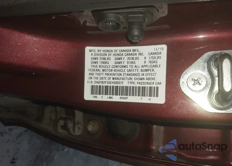 2014 Honda Civic Lx z USA, uszkodzony, nr VIN 2HGFB2F55EH500372